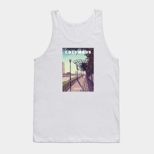 Columbus, Ohio, USA.Retro travel poster Tank Top